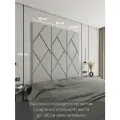 Мягкая стеновая панель, изголовье для кровати 180x60 см, цвет серый