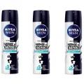 Nivea Men Дезодорант-антиперспирант спрей Невидимый для черного и белого Fresh, 150 мл - 3 шт