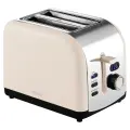 Тостер BBK TR76, механическое управление, 800Вт, 2 тоста, кремовый