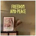 Светильник неоновый Свобода и мир Freedom and Peace, 60х34 см, желтый