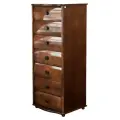 Бельевой комод Красная Звезда С 545, 150х62 см, 7 ящ., шоколад