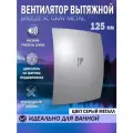 Вентилятор вытяжной DiCiTi BREEZE 5C gray metal, с обратным клапаном, с двигателем на шарикоподшипниках, D 125 мм, светло-серый