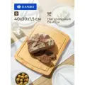Daniks Доска разделочная деревянная 40х30х1.5 см, бамбук
