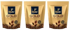 Tchibo Кофе растворимый Gold Selection, 75 г, 3 шт