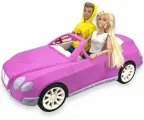 Машинка детская, Кабриолет Нимфа, автомобиль для кукол, розовый, размер - 44 х 19 х 15 см.