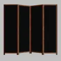 Ширма Чёрная в Венге - 4 створки. Лёгкая стильная тканевая перегородка от производителя ширмы. РФ. Высота 180см