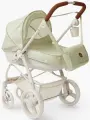 331956, Коляска для кукол ASHLEY от Happy Baby, детская игрушечная коляска для игрушек, оливковая с маргаритками