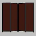 Ширма Шоколад в Чёрном - 4 створки. Лёгкая стильная тканевая перегородка от производителя ширмы. РФ. Высота 180см