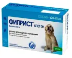 KRKA раствор от блох и клещей Фиприст Спот Он для собак, щенков, кошек, для домашних животных 3 шт. в уп, 1 уп.