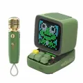 Divoom Ditoo-Mic green Bluetooth-динамик, ретро-игровой микрофон с пиксельной графикой и функцией караоке