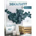 Сухоцвет Эвкалипт стабилизированный Популус, Сухоцветы для декора ARANTA, Букет 55 см, 200 гр