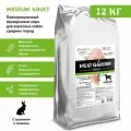 Сухой полнорационный корм холистик Meat Garden для собак средних пород беззерновой Кролик с Травами 12кг
