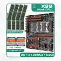 Комплект материнской платы X99: ZX-DU99D4 + 2 x Xeon E5 2699v3 + DDR4 128Гб 8х16Гб