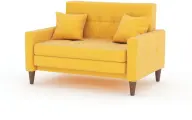 Диван-кровать Этро Люкс 120 желтый с механизмом аккордеон евро, спальное место 120*205
