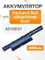 Аккумулятор AS10D31, AS10D81, AS10D51, AS10D41, AS10D75, AS10D61 для Acer Aspire V3-571G и др / 4400mAh 48Wh