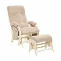 Кресло для мамы (для кормления и отдыха) + пуф Milli Smile дуб шампань/18 Vanilla (Кремовый)