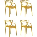 Набор 4 шт. Стул обеденный DOBRIN MASTERS, LMZL-PP601, горчичный (Y-03)