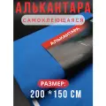 Алькантара самоклеющаяся для авто , мебели, декора, рукоделия ,200х150 см , синяя