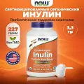 NOW Organic Inulin Prebiotic Pure Powder, Инулин, пребиотик, порошок 227г, поддерживает здоровье и функцию кишечника
