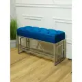 Обувница пуфик с мягким сиденьем, банкетка с ящиком с откидной крышкой, 97х36х47