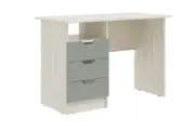 Стол письменный с ящиками Миф Юниор-4 Шарли бриз/ Дуб крафт белый, ШхВхГ 1100х746х550