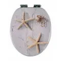 Сиденье для унитаза с микролифтом из МДФ Морская звезда