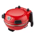 PSQL35D 12-дюймовая электрическая печь для пиццы Red pizza machine портативная настольная машина для пиццы мощностью 1500 Вт, печь для пиццы с вытяжным охлаждением, печь для пиццы при температуре 420 ℃, 4-минутная печь для пиццы из керамического камня,