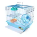 Клетка для грызунов и мелких животных с колесом и домиком Triol 1602, размер 34,5 х 26 х 32 см, цвет- голубой, 40691008