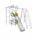 Крепление ската горки к дачным спортивно-игровым комплексам, синий\красный цвет
