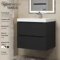 Тумба под раковину для ванной подвесная Uperwood Tanos 60 см, черная