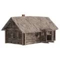 3507 сборная деревянная модель Деревенская изба с соломенной крышей