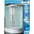Душевая кабина River NARA 110х80х24 левосторонняя матовое стекло