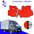 Коврики EVA/ЕВА/ЭВА для Hyundai Porter I Хендай портер 1996 - 2010 красный-черный