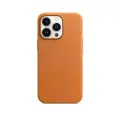 Кожаный чехол Магсейф для iPhone 14 Pro Max Golden Brown / Анимация NFC / Leather Case Магсейф для Айфон 14 Про Макс / Светло-коричневый