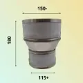 Переход для дымохода D 115 +/ 150 - М/П