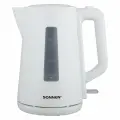 Чайник электрический SONNEN KT-1303, 1,7 л, 2200 Вт, пластик, белый, 456374, 456374