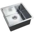 Кухонная мойка ZorG INOX HD 4444, квадратная, нержавеющая сталь, брашинг матовая, толщина 1,5 мм, глубина 22 см, премиум