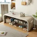 Обувница для прихожей с сиденьем, EVINDEL, обувница для прихожей
