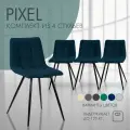 Комплект стульев для кухни, мягкие со спинкой, обеденные, для гостиной Pixel 4 шт