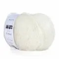 Пряжа SILK MOHAIR (шелк мохер) упаковка 10 мотков 25 г. 212 м 75% Мохер Суперкид 25% Шёлк цвет 6028 молочный