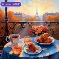 Алмазная мозаика 'Завтрак в Париже', 40*40 см, Cristyle, Cr 440185