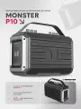 Портативная акустическая система MONSTER Р10, чёрная / Black /