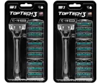Многоразовый бритвенный станок TopTech Бритва TopTech Pro 3, серебристый, 10 шт, 2 уп
