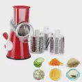Овощерезка Tabletop Drum Grater, ручная, со сменными насадками, красная