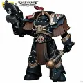 Подвижная фигурка Warhammer Ересь Хоруса JOYTOY 30K 1/18 Сыны Хоруса Отряд терминаторов Джастаэрина Джастаэрин с карсоранским топором силы