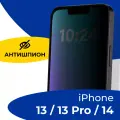 Стекло Антишпион на iPhone 13, 13 Pro, 14, Защитное стекло на Айфон 13, Айфон 13 Про, Айфон 14