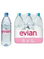 Вода минеральная Evian (Эвиан), ПЭТ, негазированная, гипоаллергенная, 6шт по 1л.