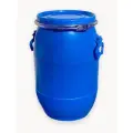 Бочка Полоцкпласт п/э 30л. круглая, с крышкой и обручем цв. синий