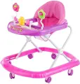 Ходунки детские музыкальные Бабочка с цветочками Oubaoloon 902-B-4 , 7 колес, до 12 кг, в пакете