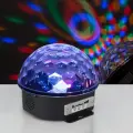 Световой прибор Хрустальный шар 17.5 см, динамик, свечение RGB, 220 В